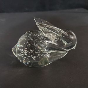Vintage blown glass rabbit